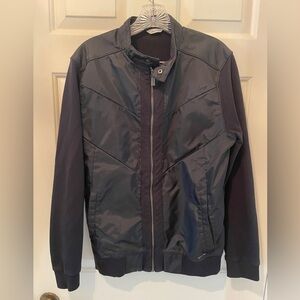Calvin Klein Black Windbreaker Jacket Contemporary Style